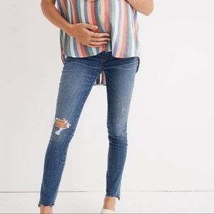 Madewell Maternity Distressed Low Rise Skinny Jean